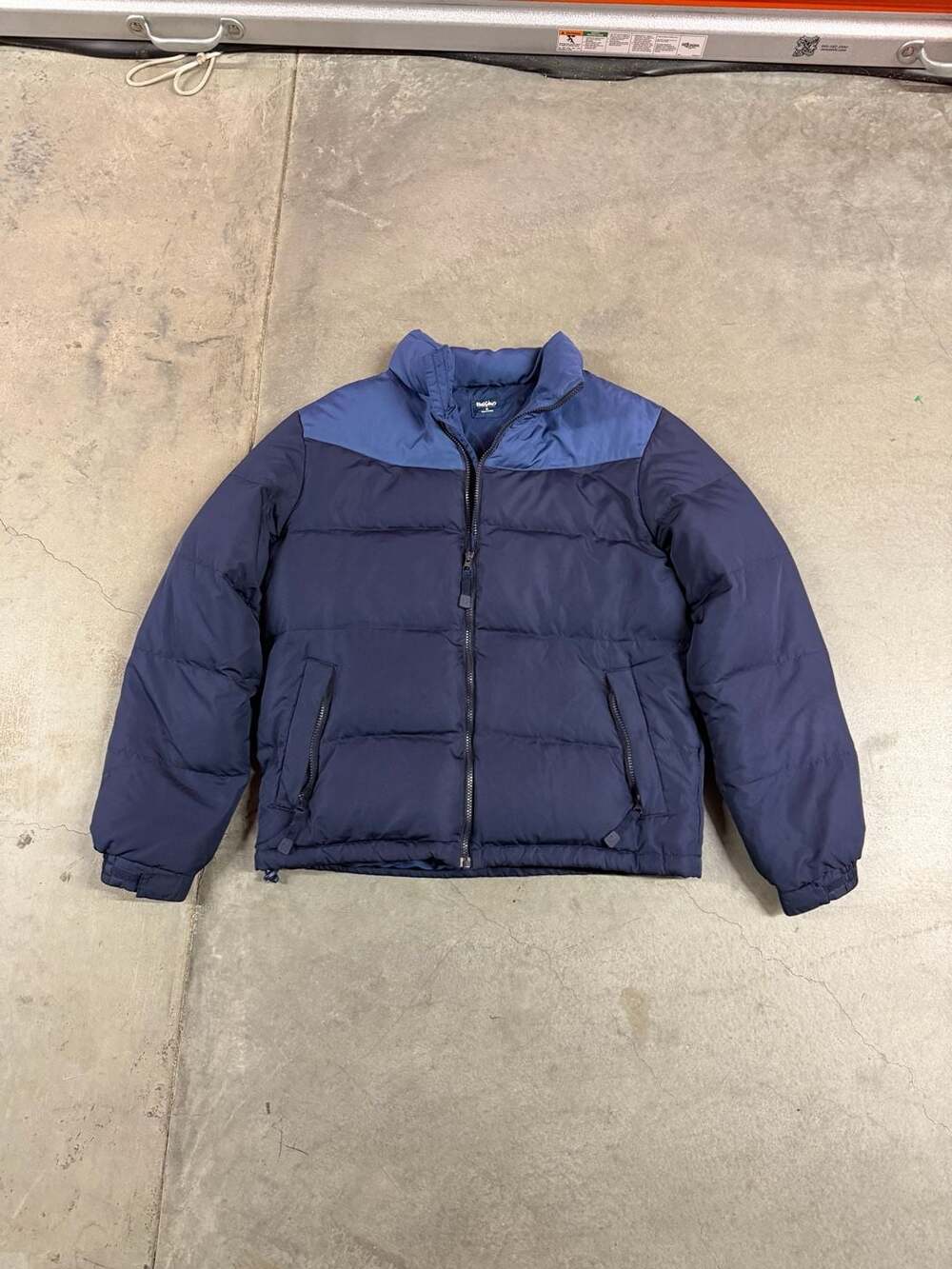 Y2K Mossimo Puffer Jacket Size M Blue Down Feather Winter Coat
